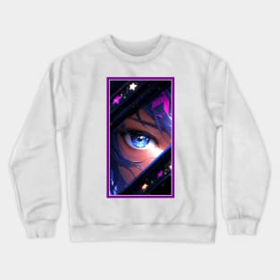 Anime Girl Eye | Quality Anime Artwork | Anime Aesthetic | Manga Anime Art Crewneck Sweatshirt